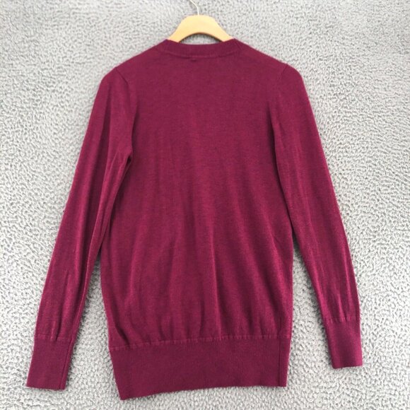 LOFT Sweater Womens Extra Small Pink Wool Blend Cardigan Button Up V Neck Casual - Picture 3 of 9